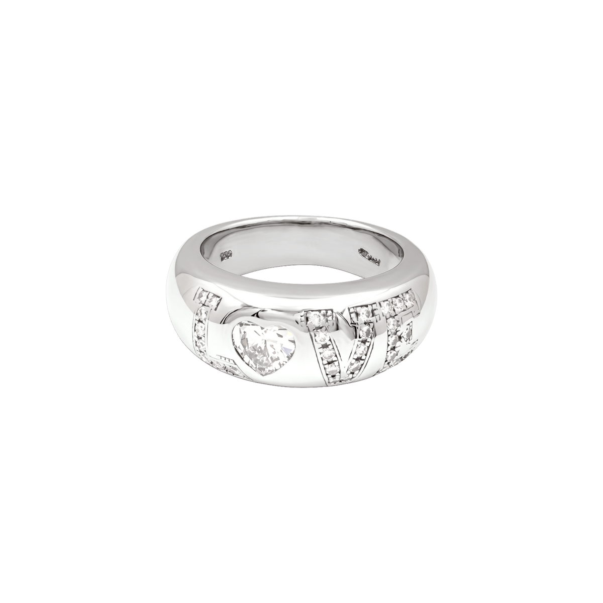 CHOPARD "Love" Bangle Ring in White Gold with Diamonds