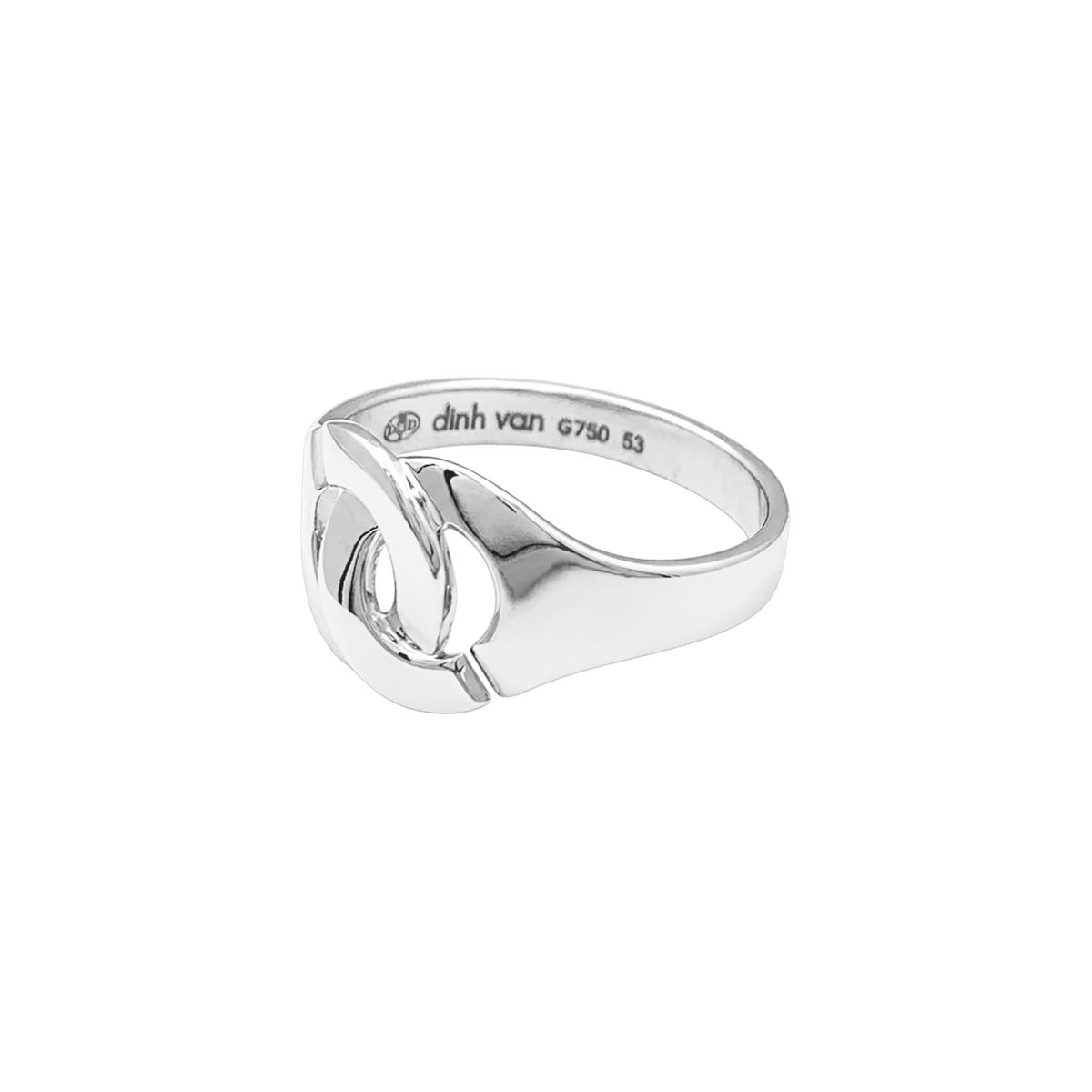 DINH VAN "R10 Handcuffs" Ring in White Gold