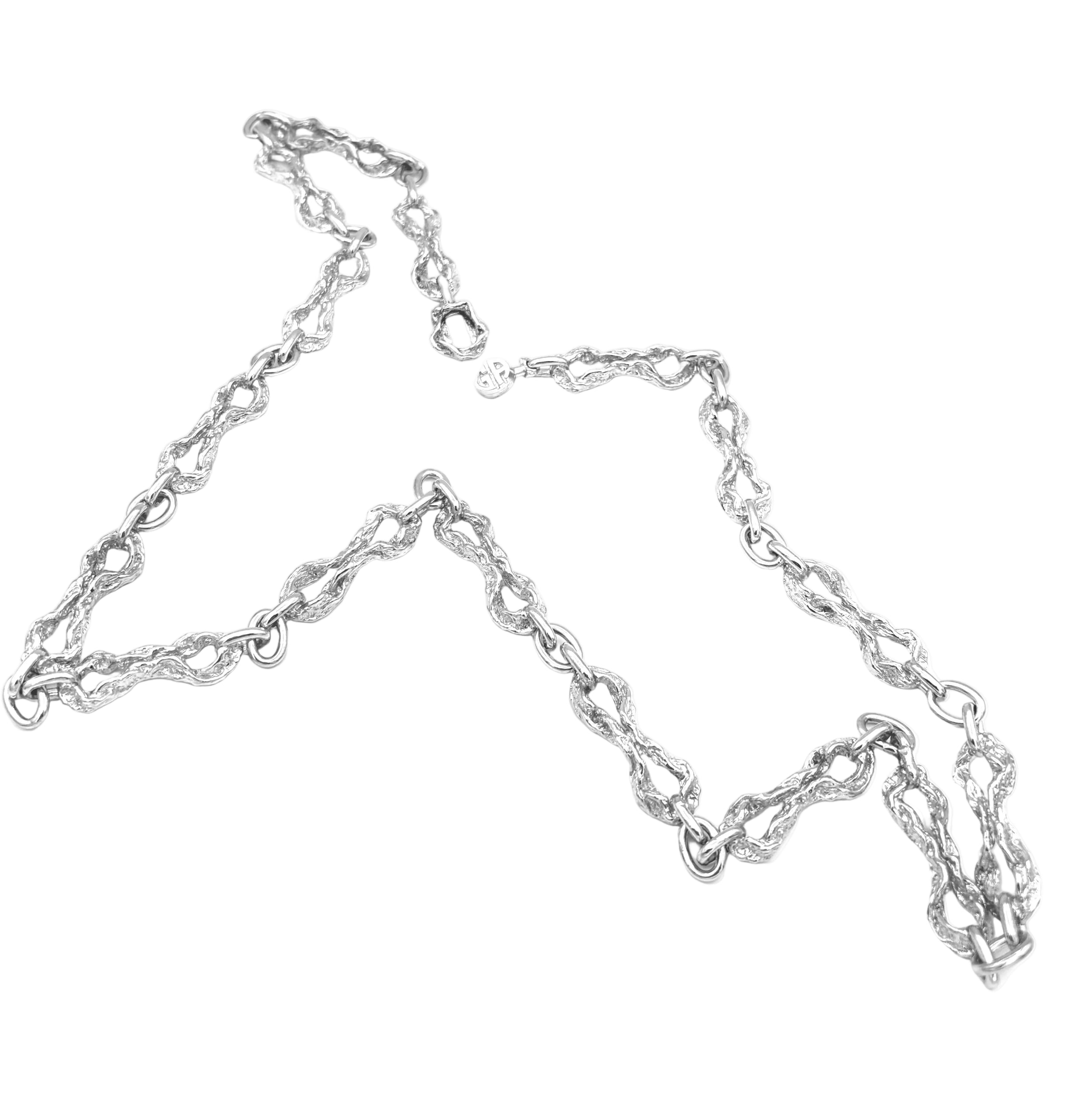 Long necklace GILBERT ALBERT in Silver
