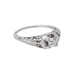 White Gold Solitaire Diamond Ring