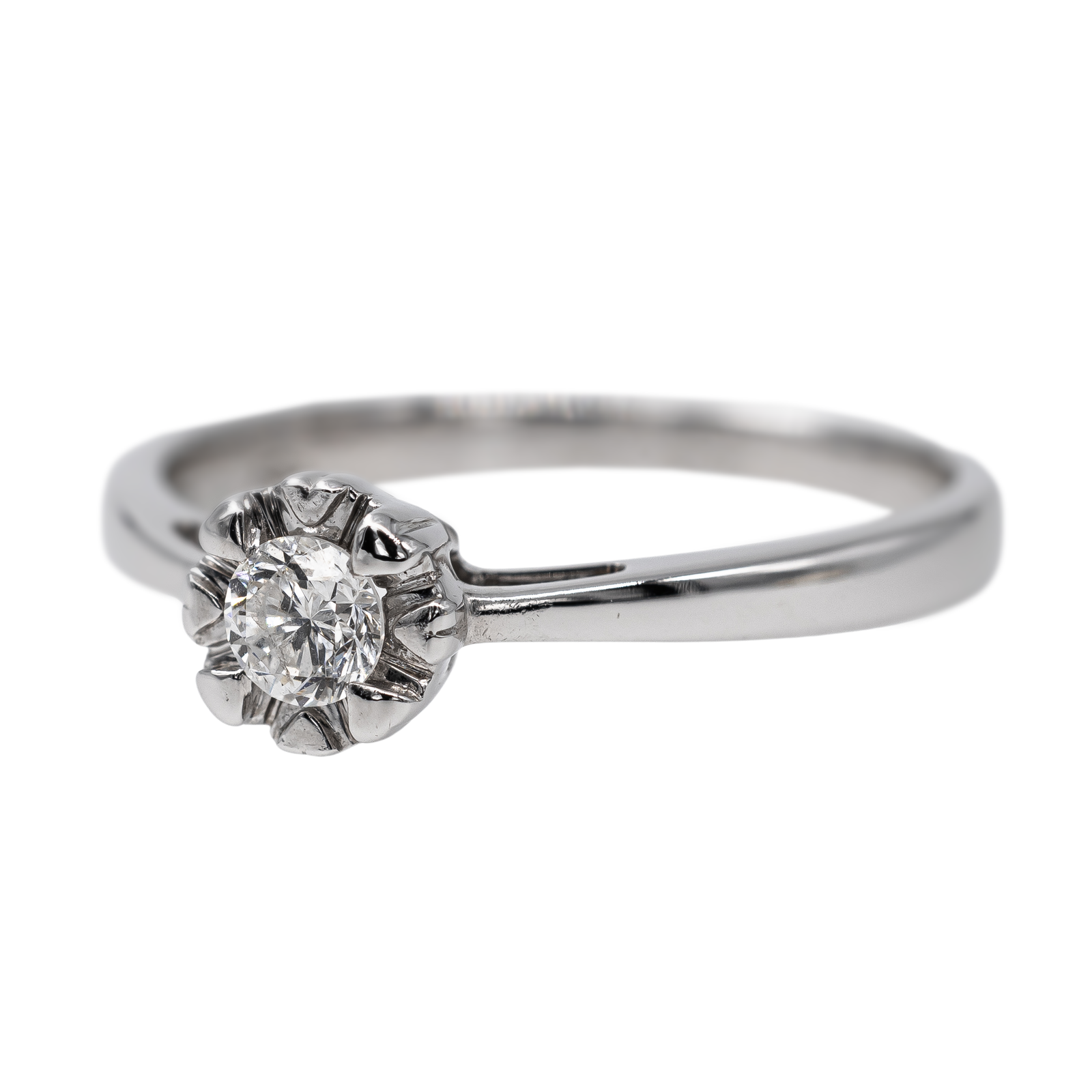 Bague Solitaire Or blanc Diamant
