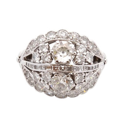 White Gold and Diamond Dome Ring