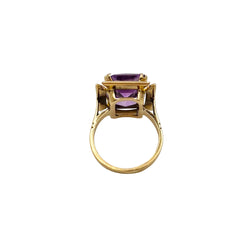 Rose gold and Amethyst Solitaire Ring