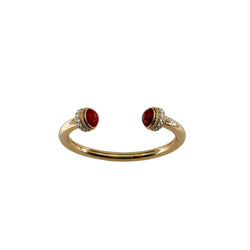 PIAGET "Possession" Bangle in rose gold, carnelian, and diamonds