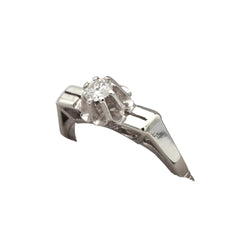 White Gold Solitaire Ring with Diamond