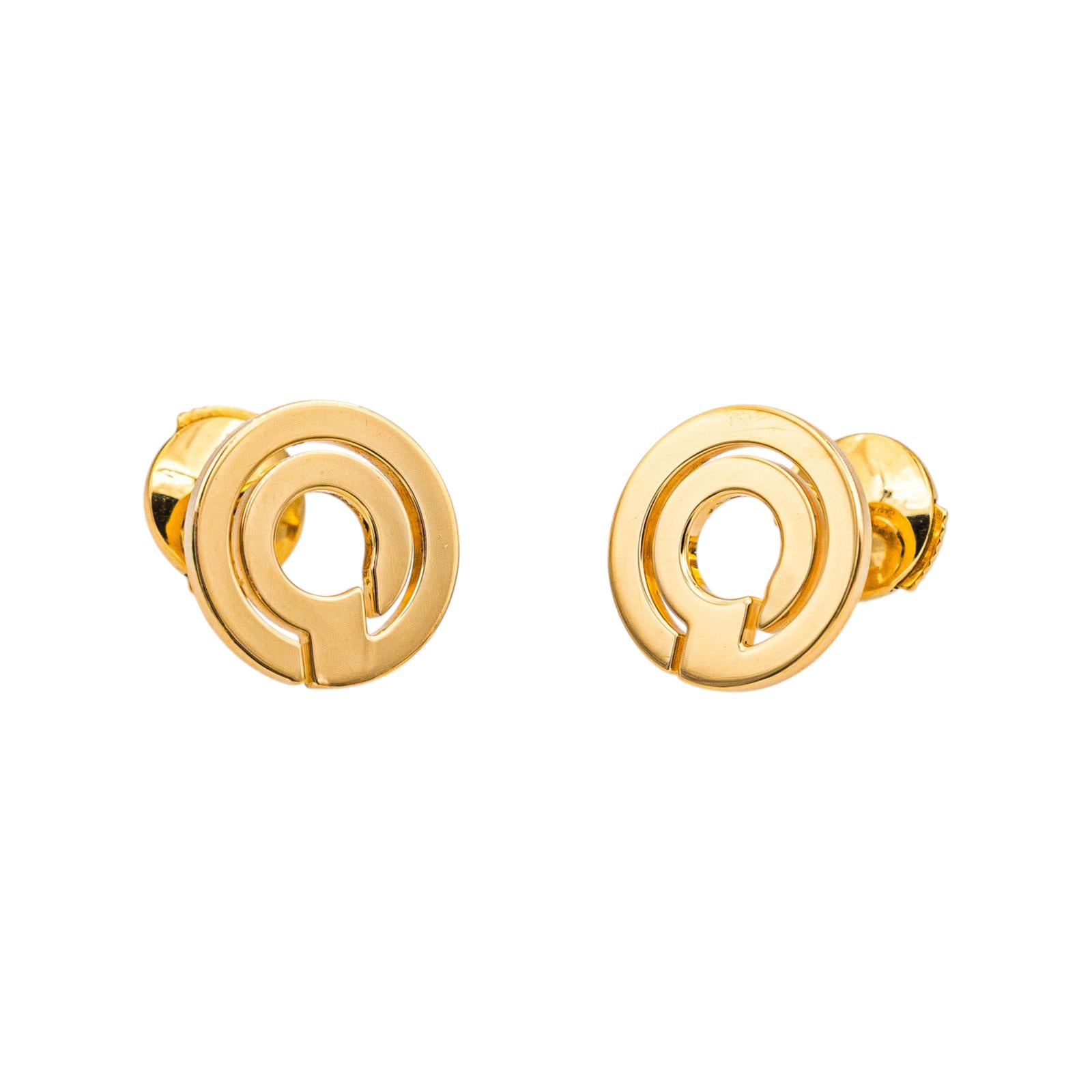 Dinh Van Seventies Earrings Yellow gold