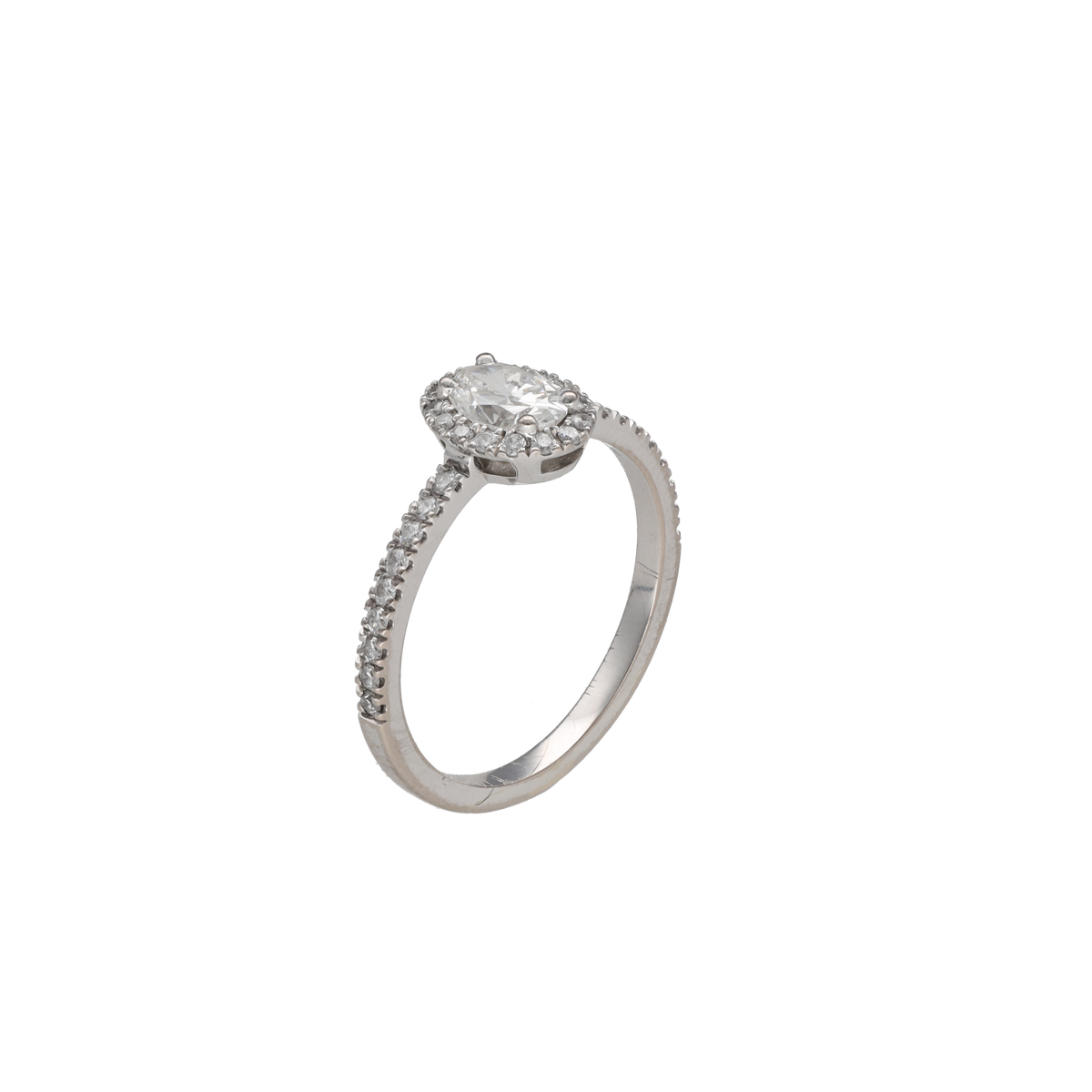 Bague Solitaire en or blanc et diamants