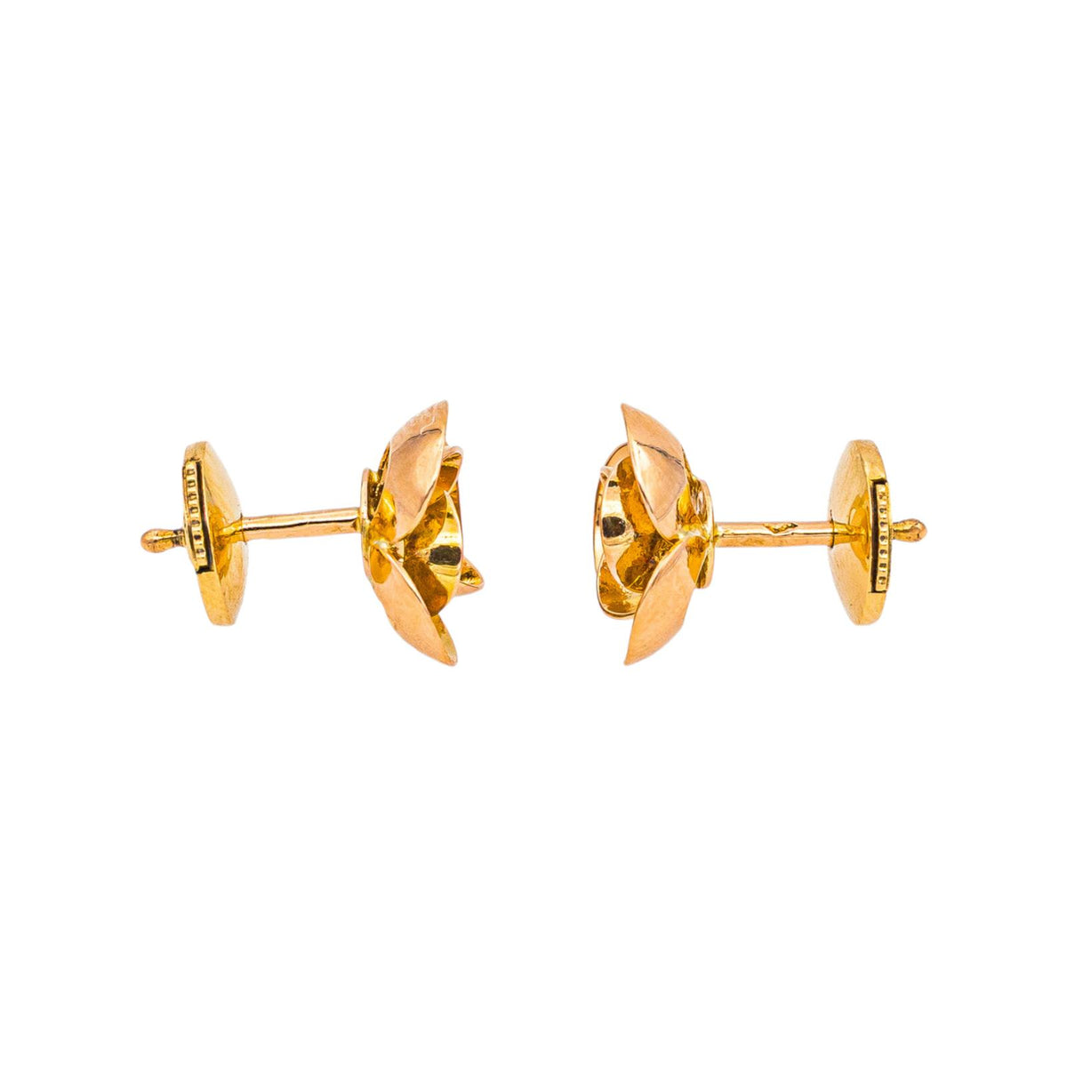 Rose gold stud earrings