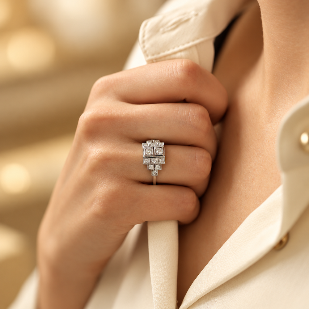 White Gold and Diamond Ring