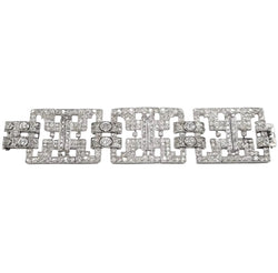 Bracelet en or blanc, platine et diamants