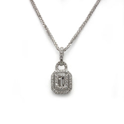 Collier Pendentif en or blanc et diamants
