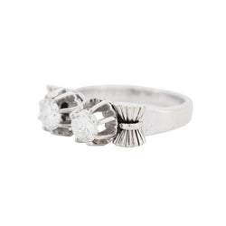 Toi & Moi Ring in White gold, Platinum and Diamonds