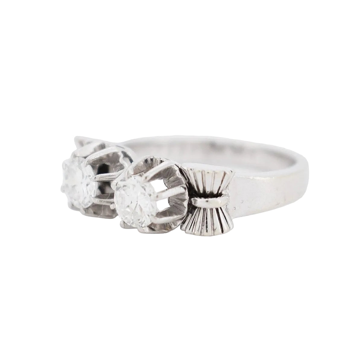 Toi & Moi Ring in White gold, Platinum and Diamonds