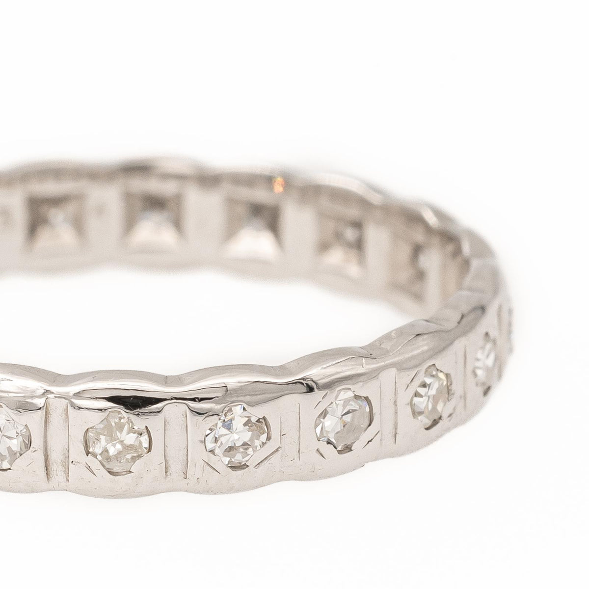 Bague Alliance Or blanc Diamant