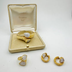Earrings BOUCHERON "Serpent Bohème" in yellow gold and diamonds