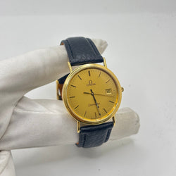 OMEGA "Seamaster" Watch in Yellow gold and Leather