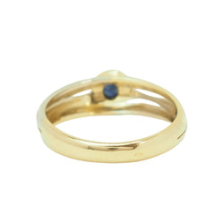 Solitaire Ring in White gold, Yellow gold, and Sapphire
