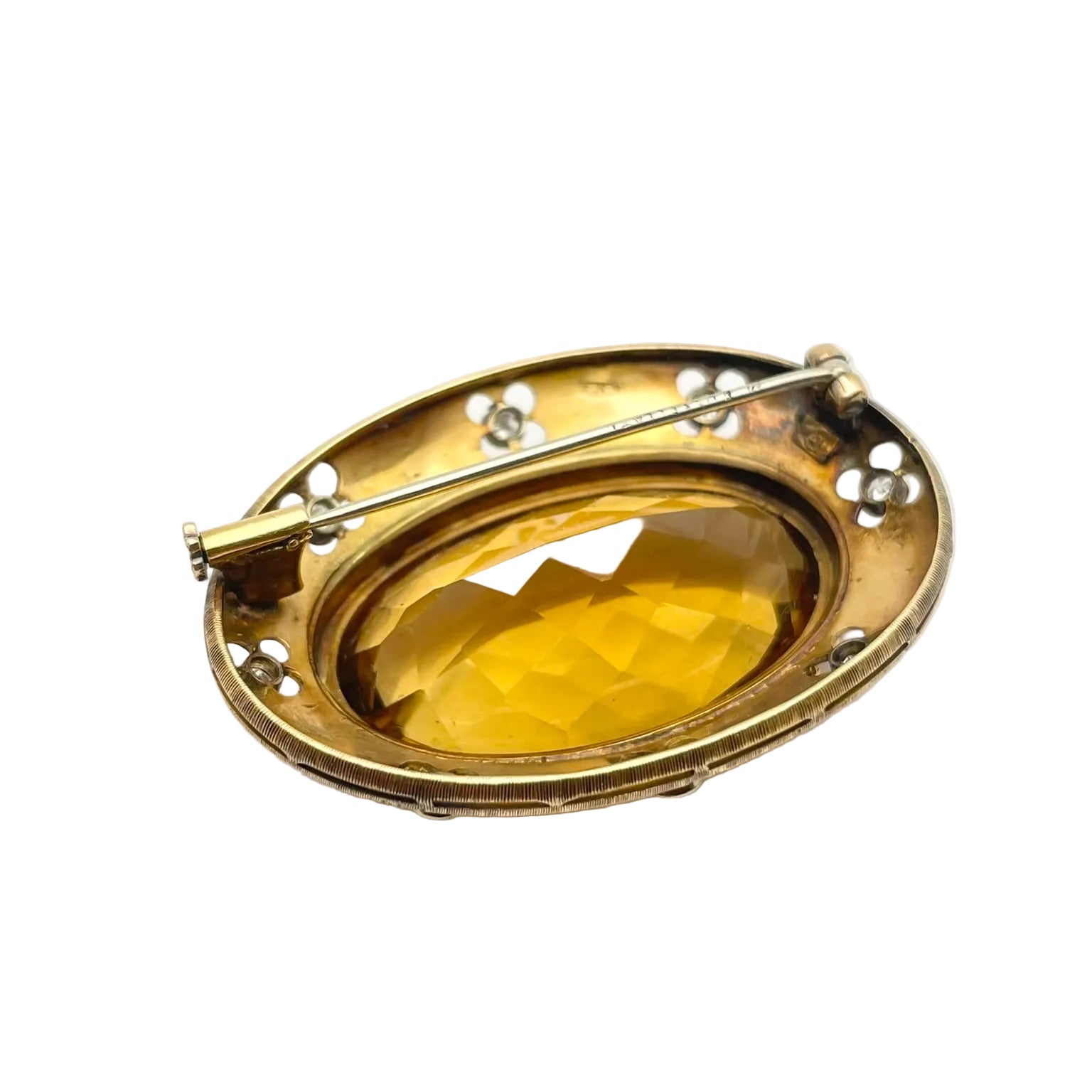 18KT gold brooch with diamonds and topaz, BUCCELLATI