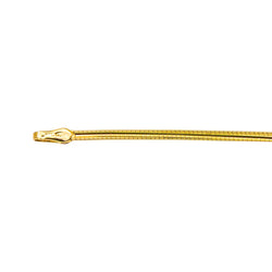 Yellow Gold Omega Link Necklace