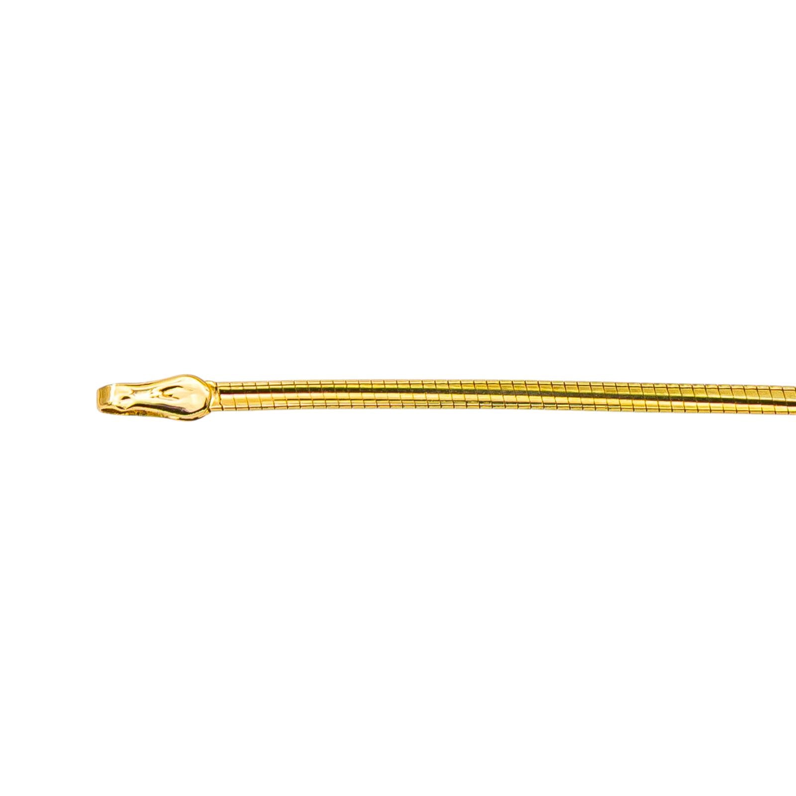 Yellow Gold Omega Link Necklace