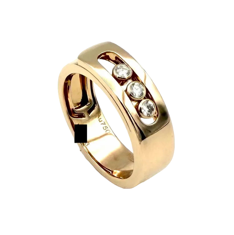 MESSIKA "Move Noa" PM Band Ring in rose gold and diamonds