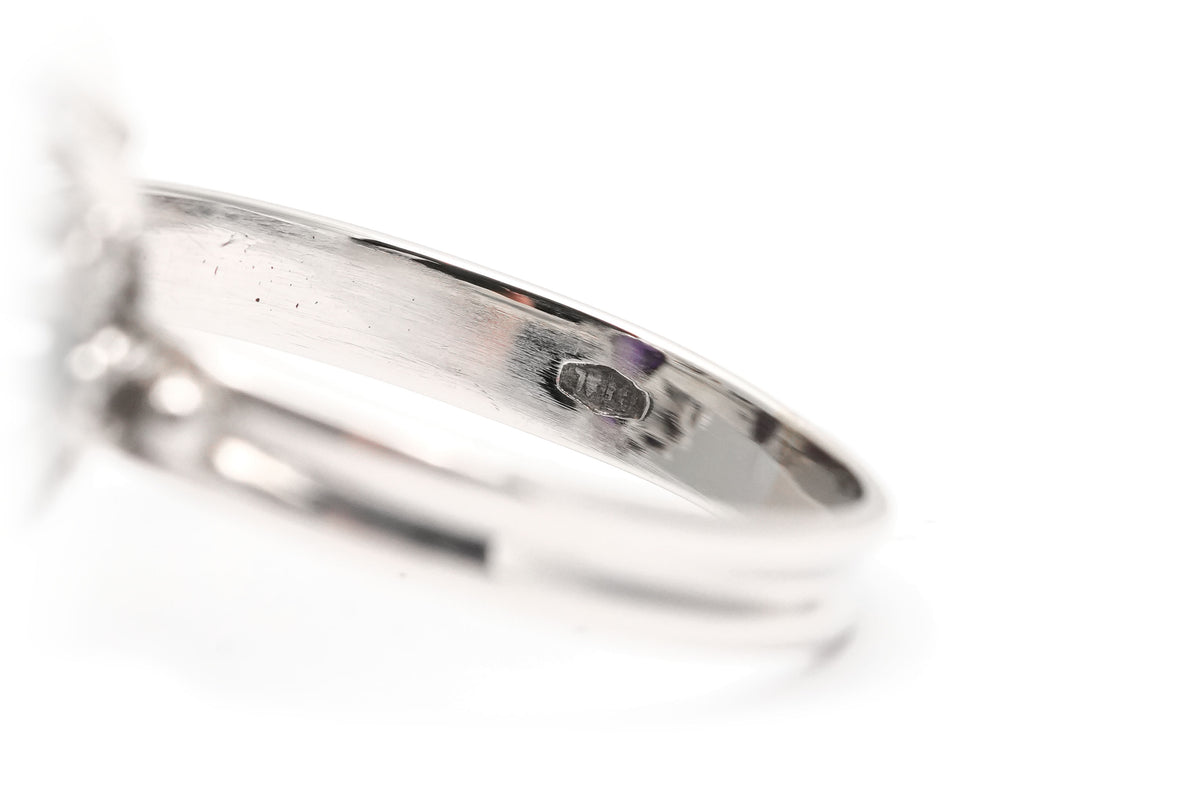 Bague Cocktail en or blanc et améthyste