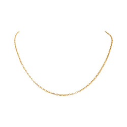 Yellow Gold Coffee Bean Link Necklace
