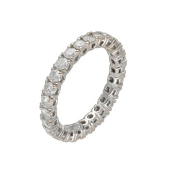 White Gold and Diamond Wedding Band