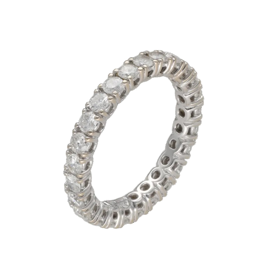 White Gold and Diamond Wedding Band