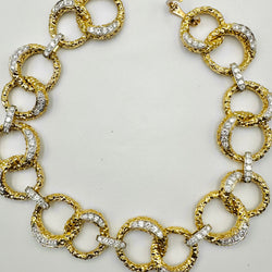 M. GERARD Necklace in yellow gold, Platinum, and Diamonds