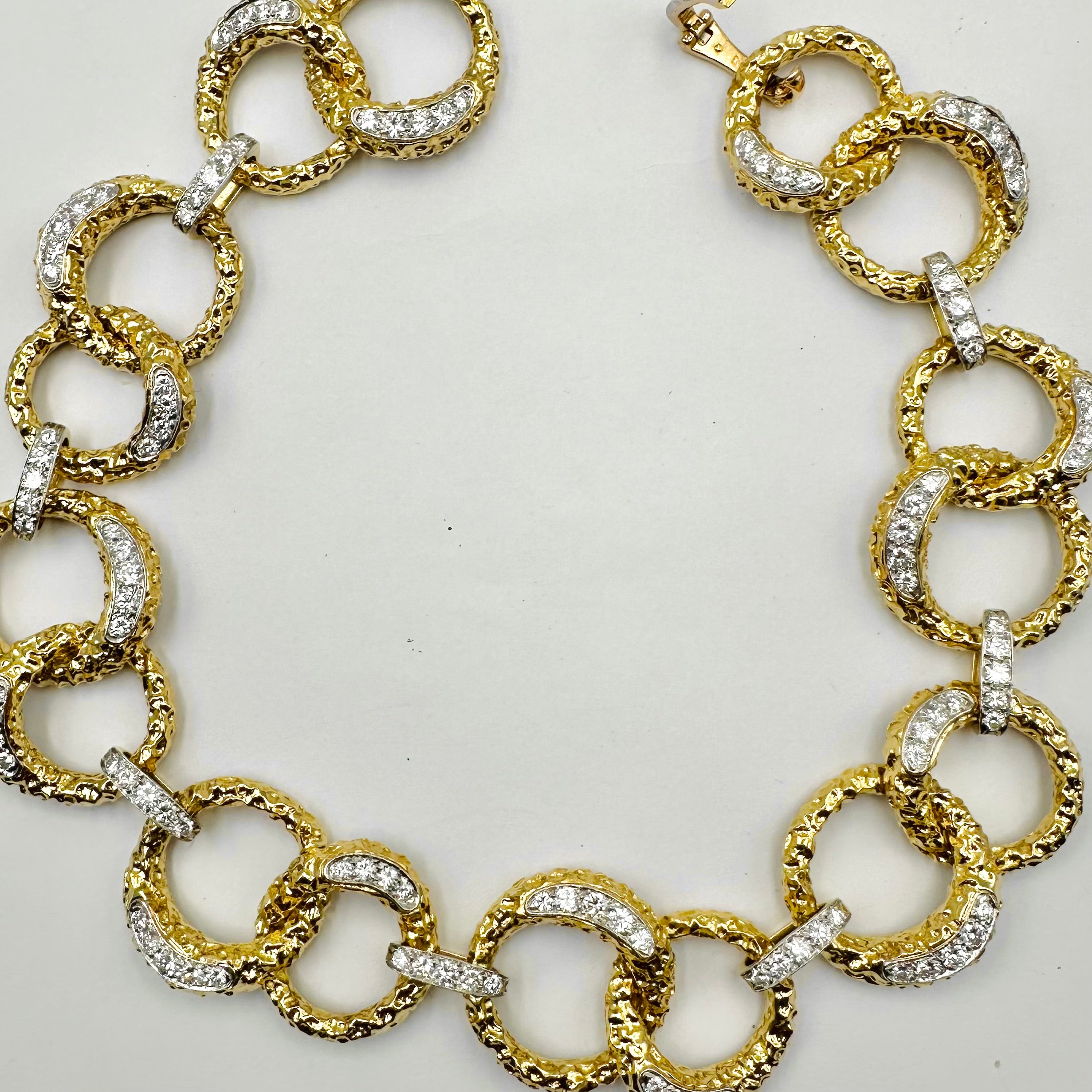 M. GERARD Necklace in yellow gold, Platinum, and Diamonds