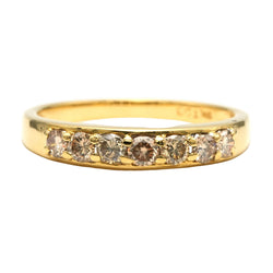 Yellow Gold and Diamond Wedding Band