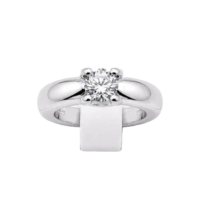 CARTIER Solitaire Ring in White Gold with Diamonds
