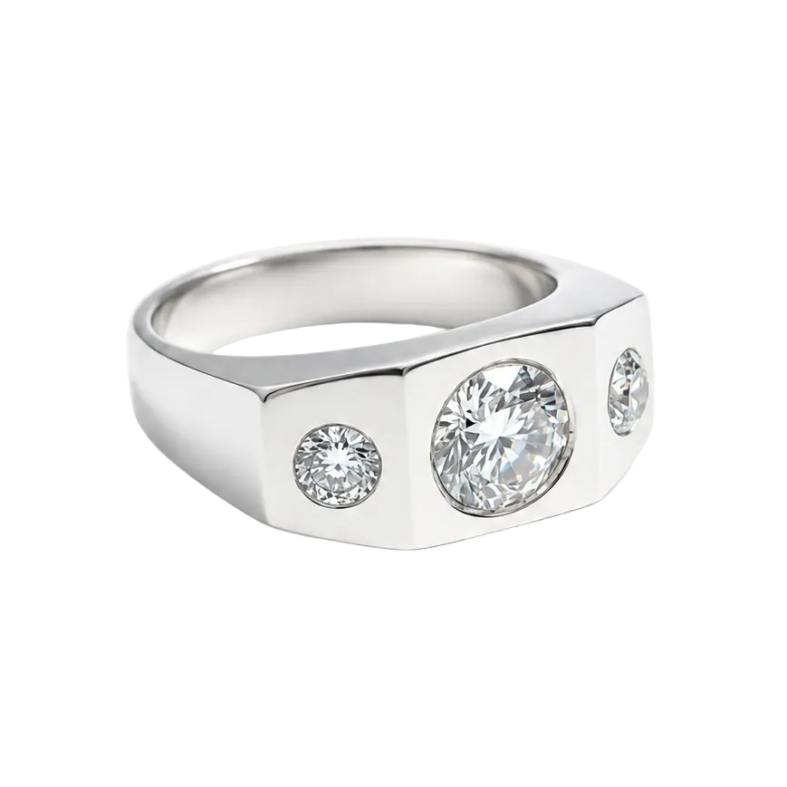 Trilogy Ring in Platinum and Diamonds