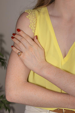 Bague Solitaire Or rose Diamant