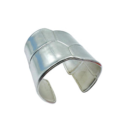HERMÈS "Niloticus Éclat" Cuff bracelet in silver