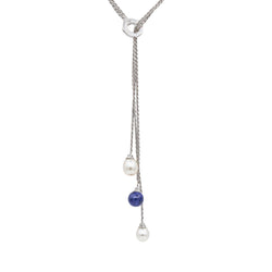 Collier Négligé Or blanc Perles