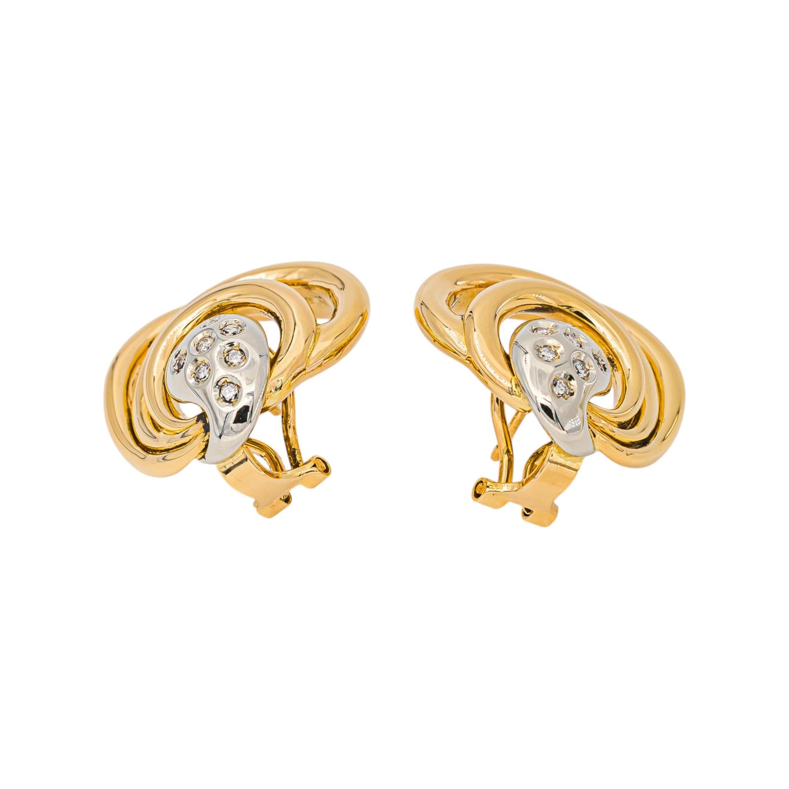 Yellow gold Diamond Earrings
