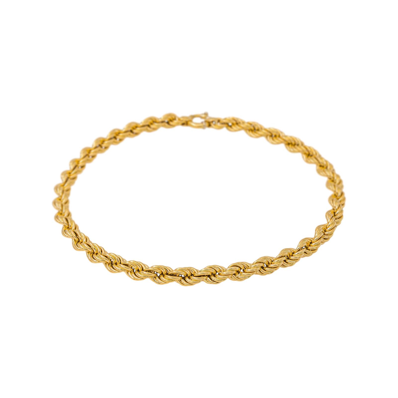 Yellow Gold Rope-Link Necklace