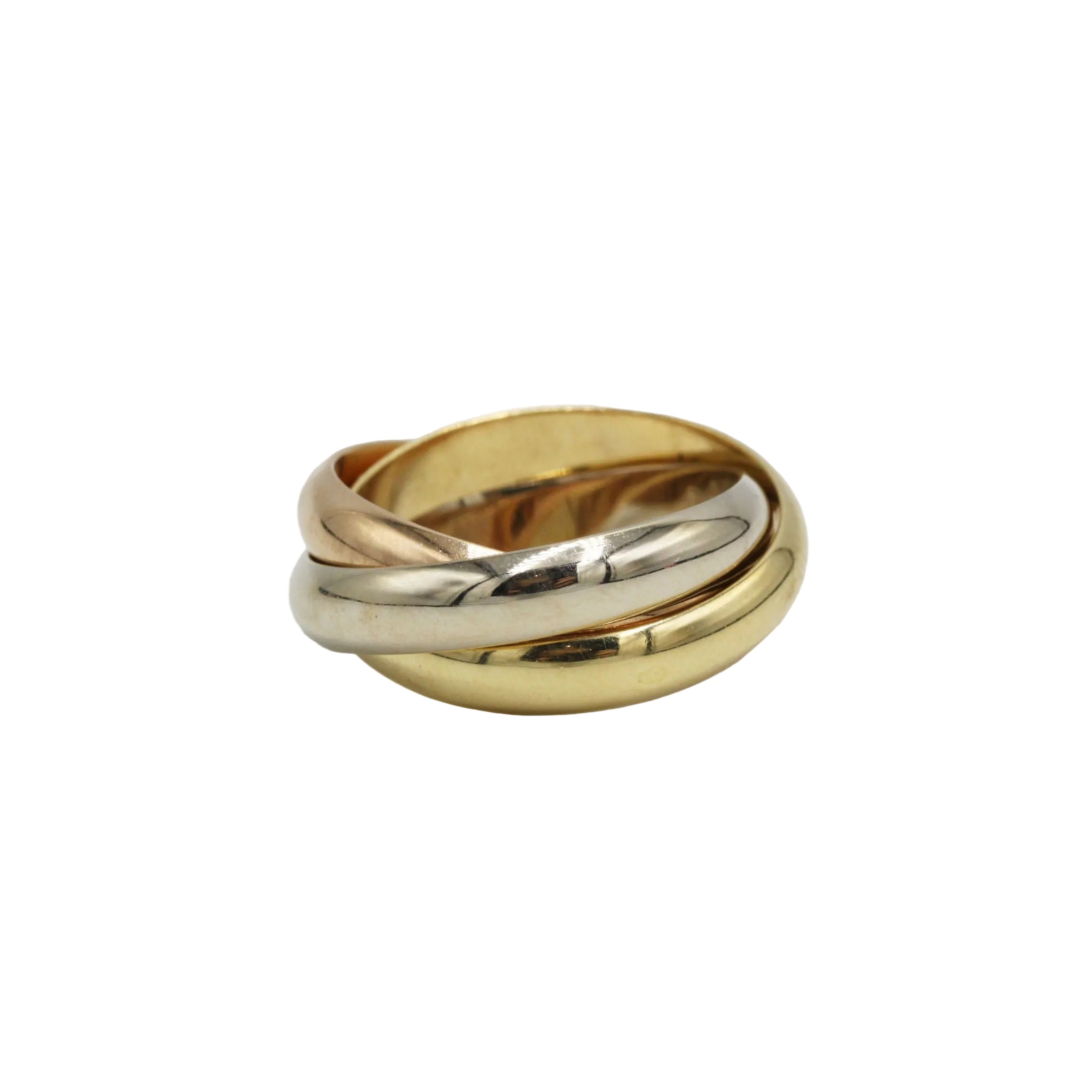 Bague Alliance CARTIER Trinity en or jaune, or blanc, et or rose
