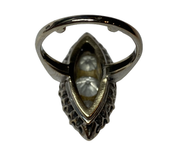 18K WHITE GOLD MARQUISE RING (Size 48)