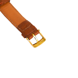 VAN CLEEF & ARPELS "PA 49" GM Watch in yellow gold, stainless steel, and leather