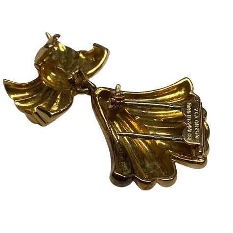 VAN CLEEF & ARPELS Yellow Gold Clip Brooch