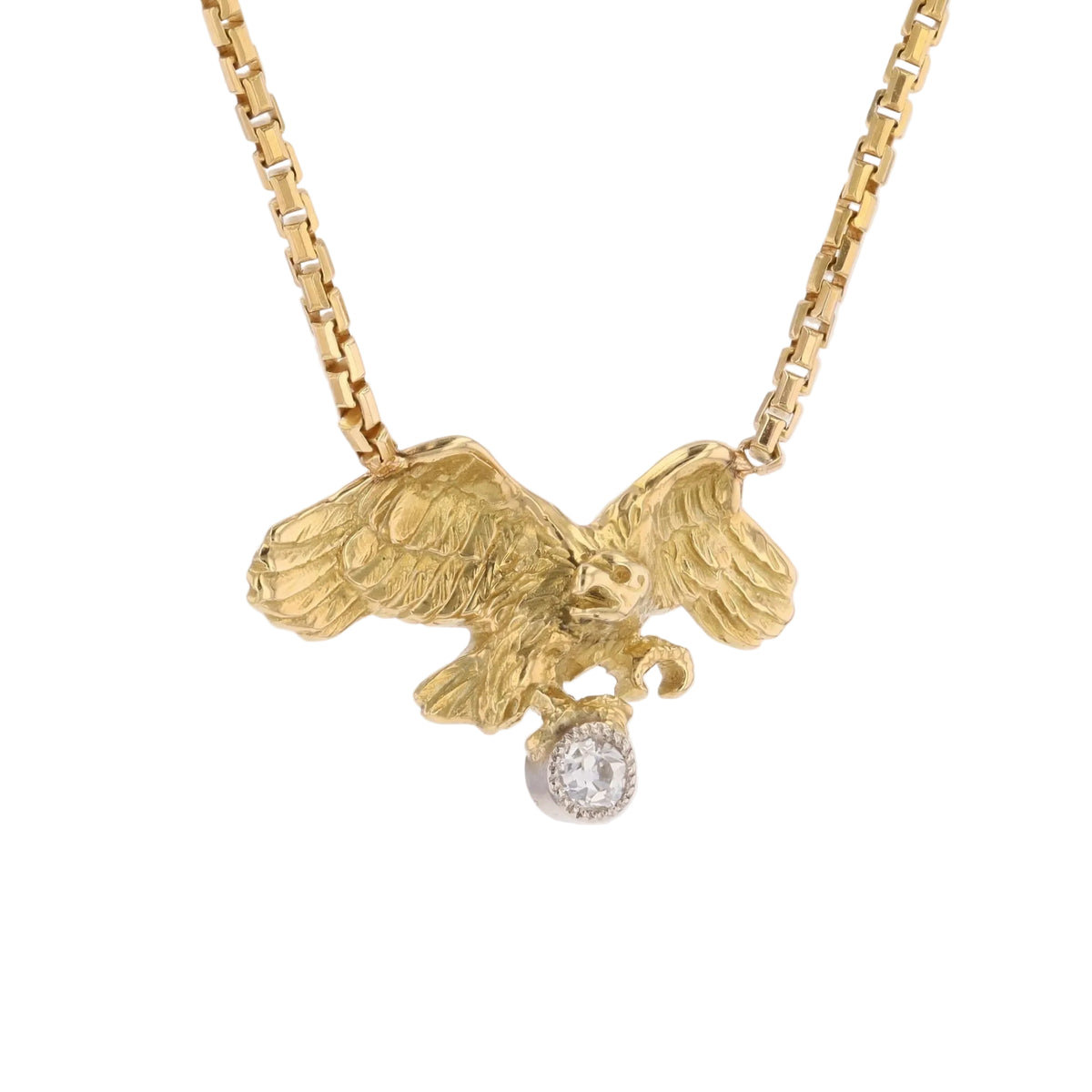 Yellow Gold and Diamond Pendant Necklace