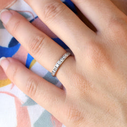 White Gold and Diamond Wedding Band