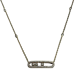 MESSIKA "Baby Move Pave" Pendant Necklace in rose gold and diamonds