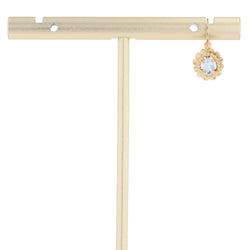 Mono boucle d'oreille Dormeuse en or jaune et aigue-marine