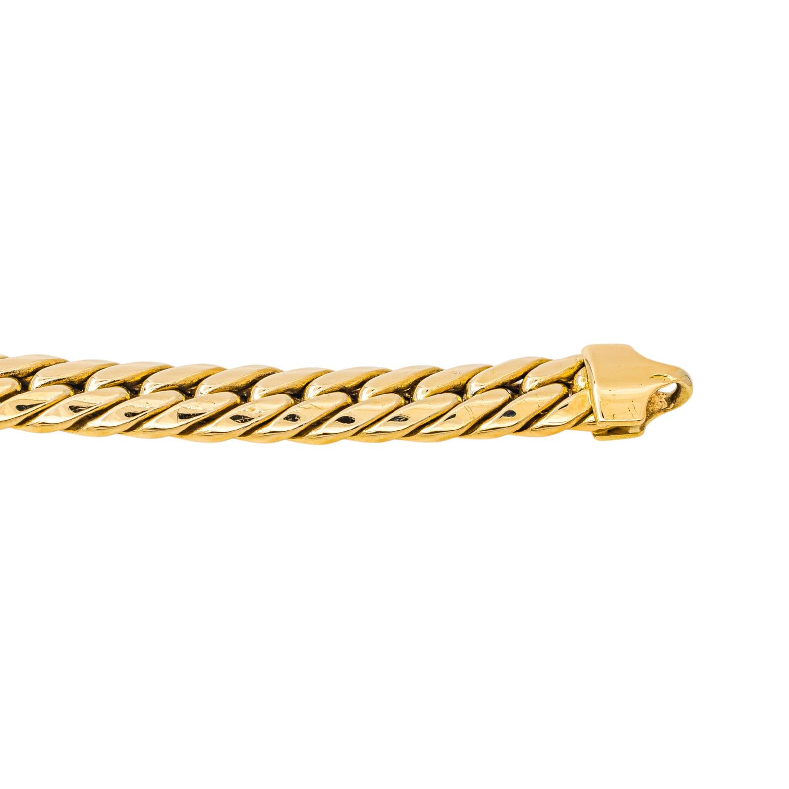 Yellow Gold English Link Bracelet