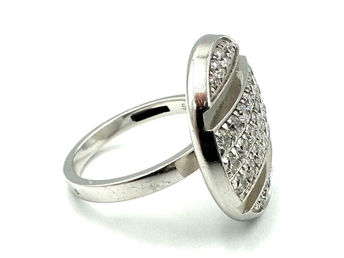 CHAUMET "Class One Croisière" Cocktail Ring in white gold and diamonds