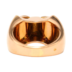 Yellow Gold and Diamond Tank Ring